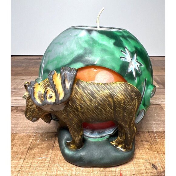 Handcrafted Artistic Candle With Moose Design - Picture 1 of 7